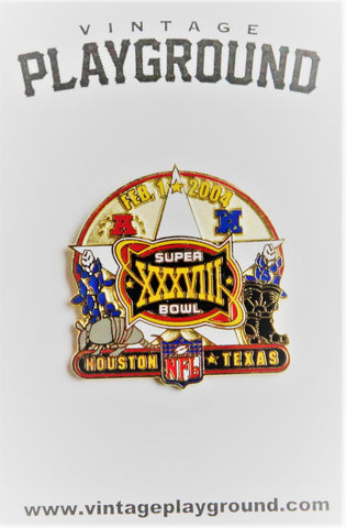 Vintage Super Bowl XXXVIII (38) Houston Texas Pin