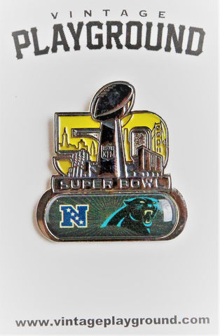 Vintage Super Bowl 50 Carolina Panther NFC Champion Pin